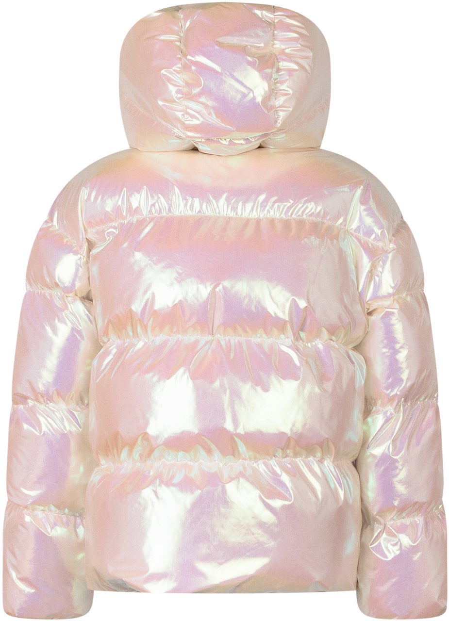 Palm Angels Palm Angels Kids Piumino Olografico con Cappuccio Wit