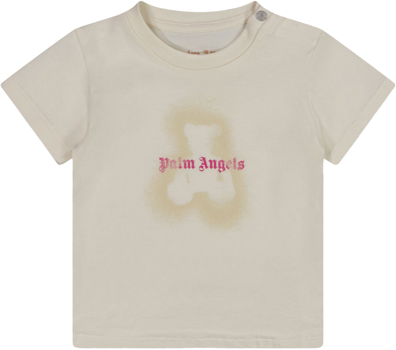Palm Angels Baby Meisjes T-Shirt In Off White Wit