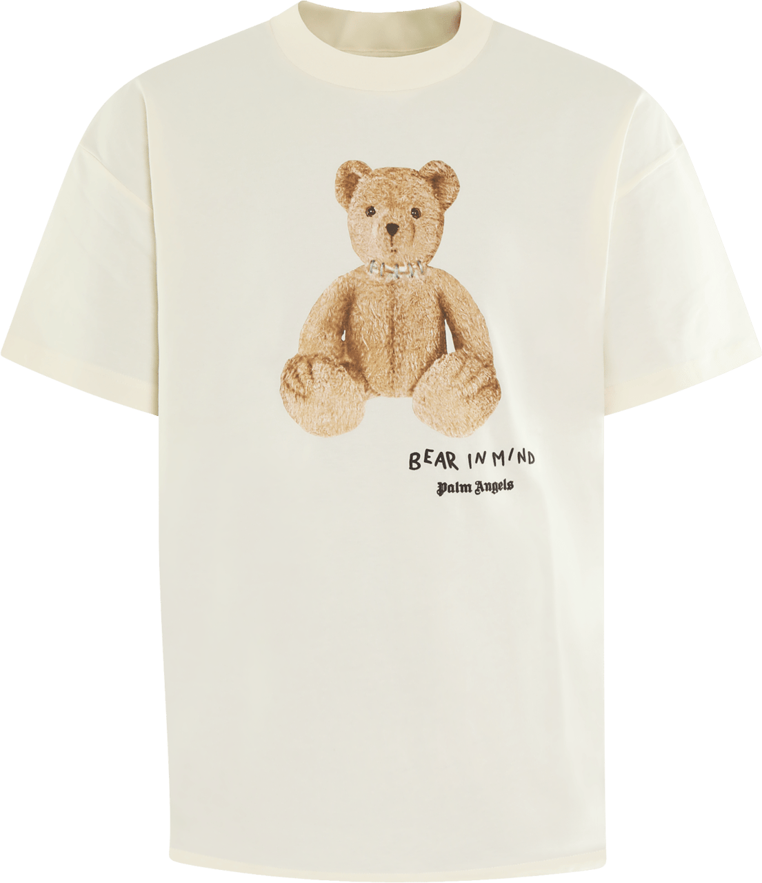 Palm Angels Heren Bear In Mind T-Shirt Wit Wit