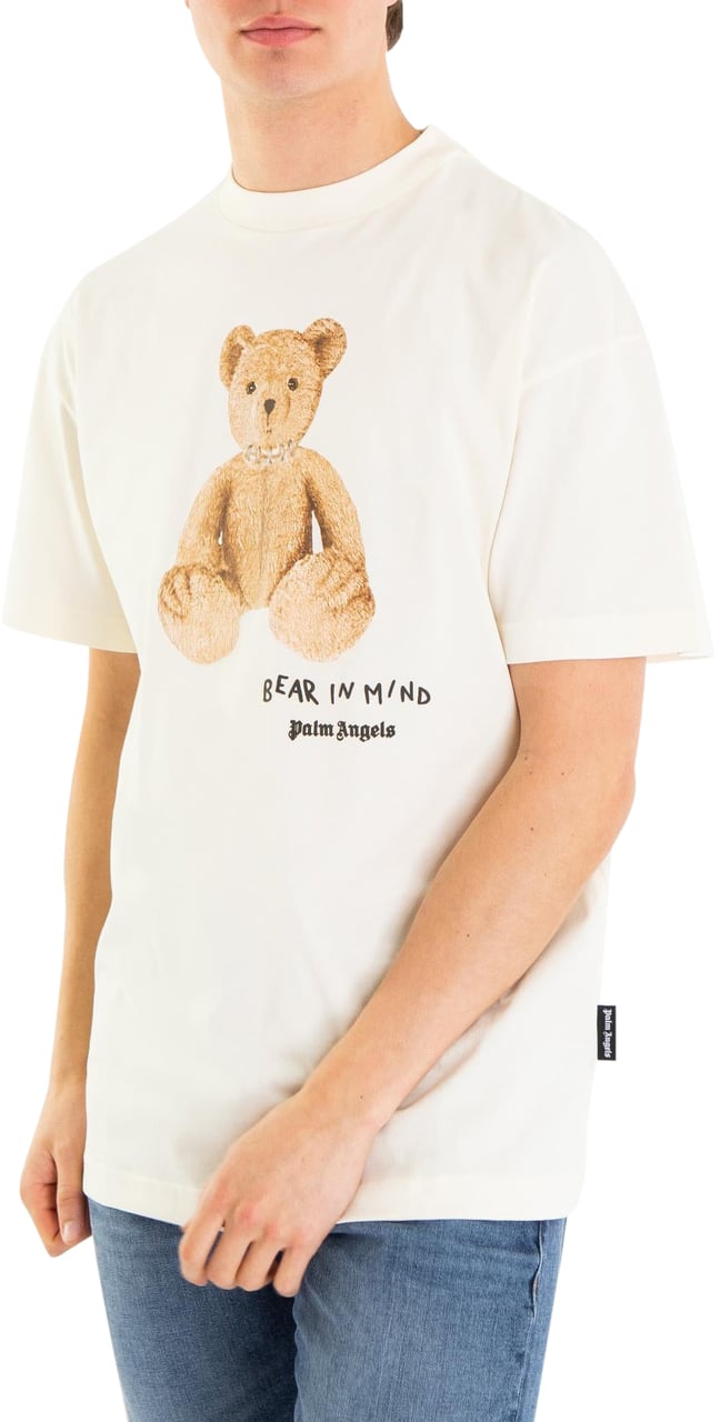 Palm Angels Heren Bear In Mind T-Shirt Wit Wit