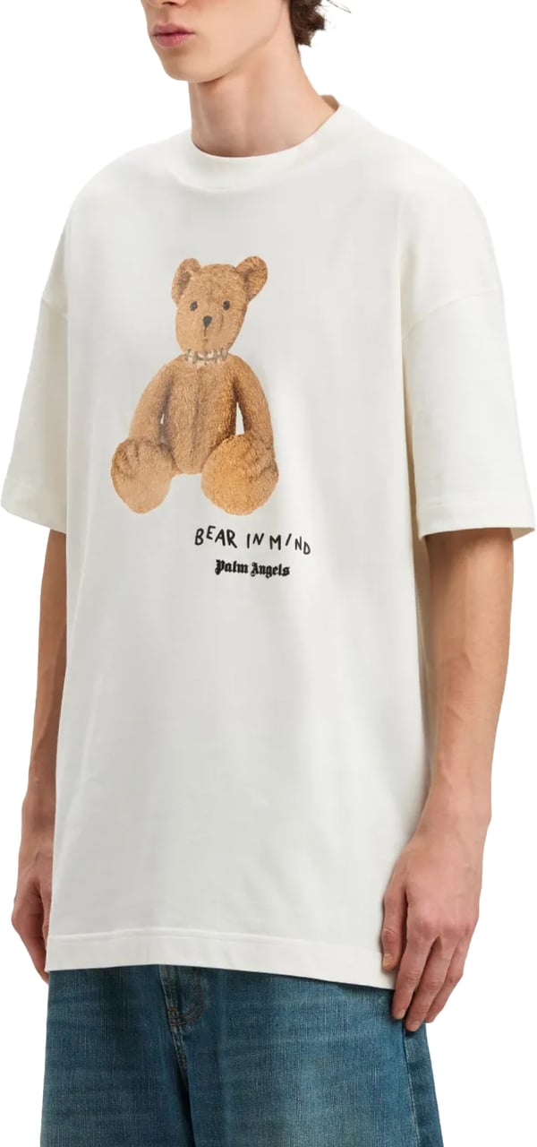 Palm Angels Bear In Mind Logo T-shirt Wit