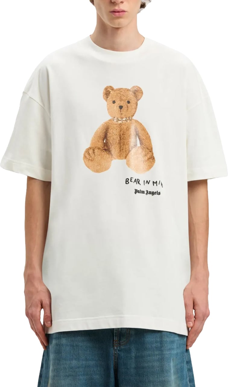 Palm Angels Bear In Mind Logo T-shirt Wit