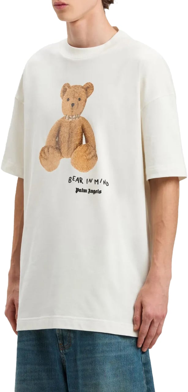 Palm Angels Bear In Mind Logo T-shirt Wit