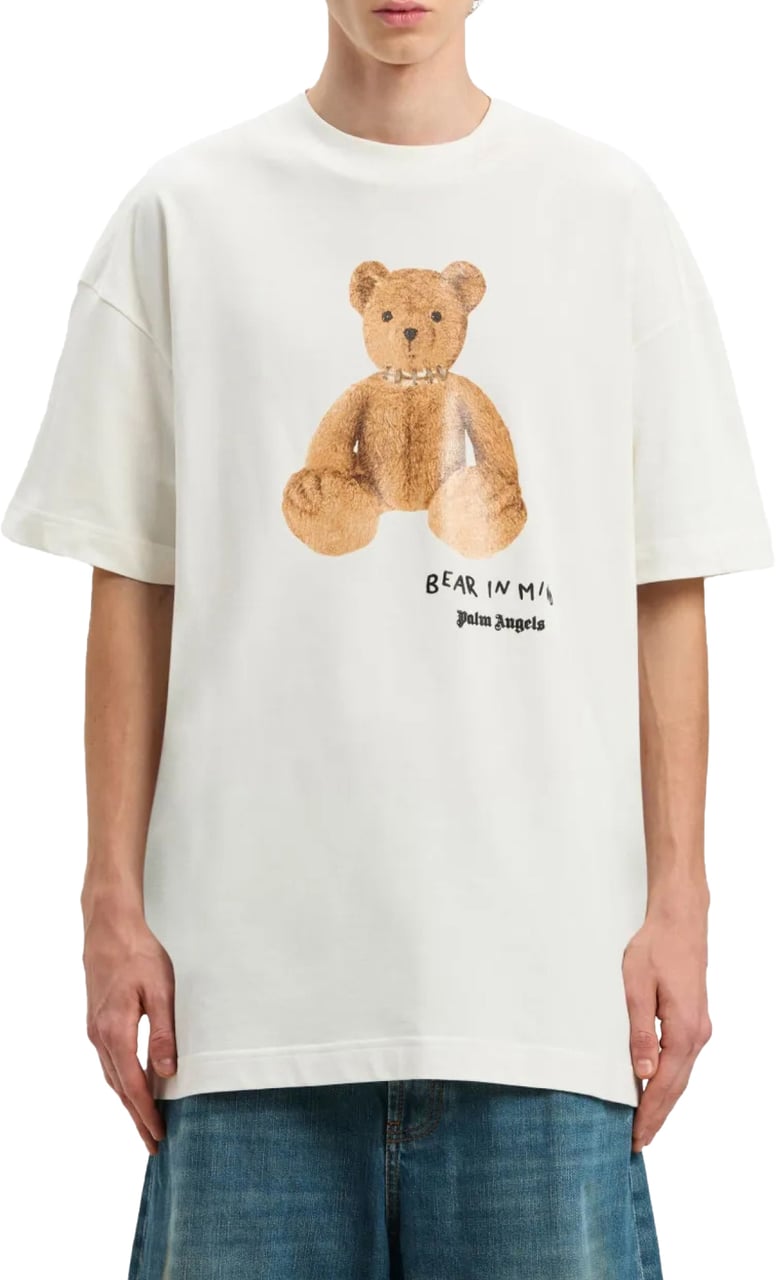 Palm Angels Bear In Mind Logo T-shirt Wit