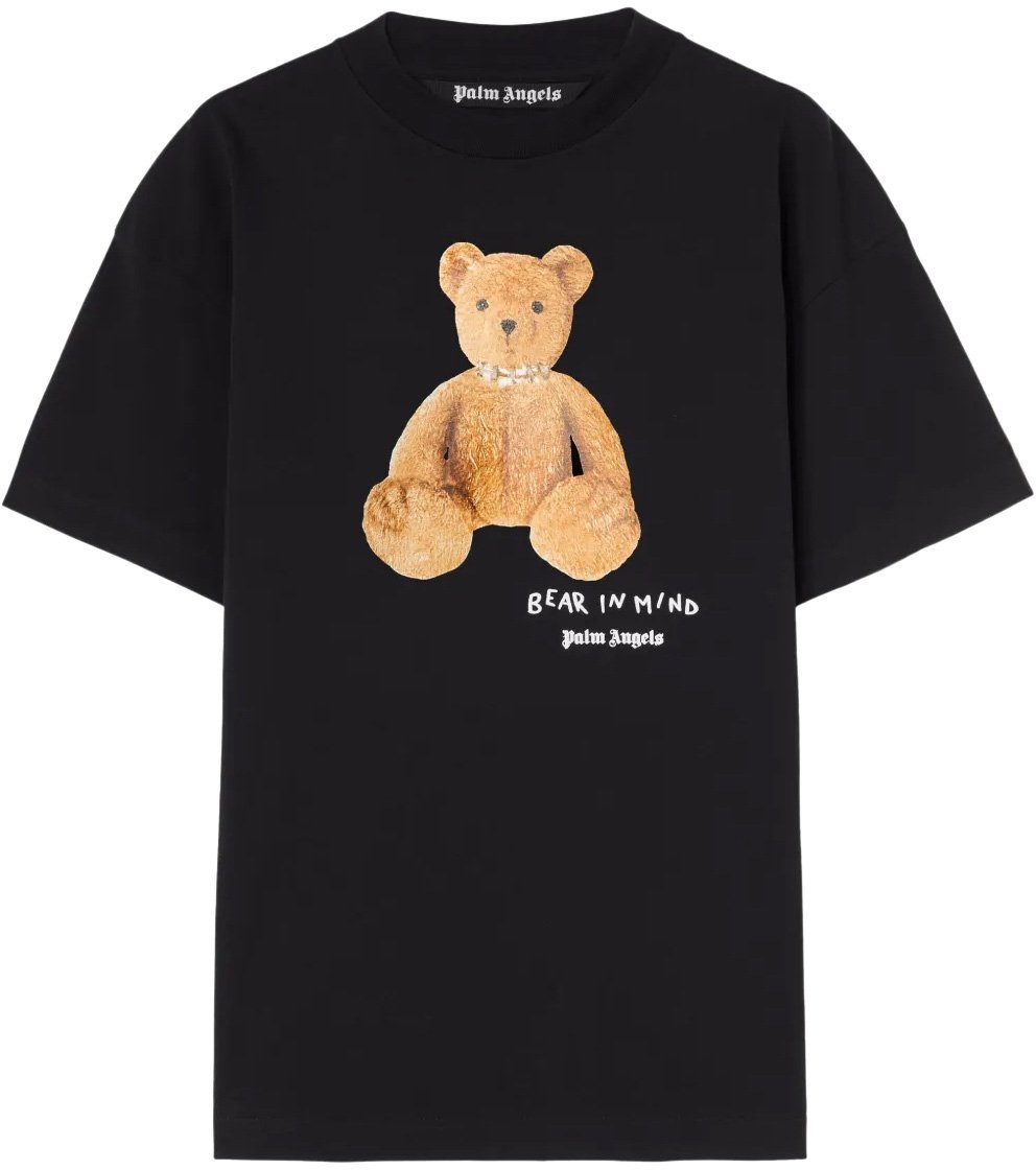Palm Angels Bear In Mind Logo T-shirt Zwart