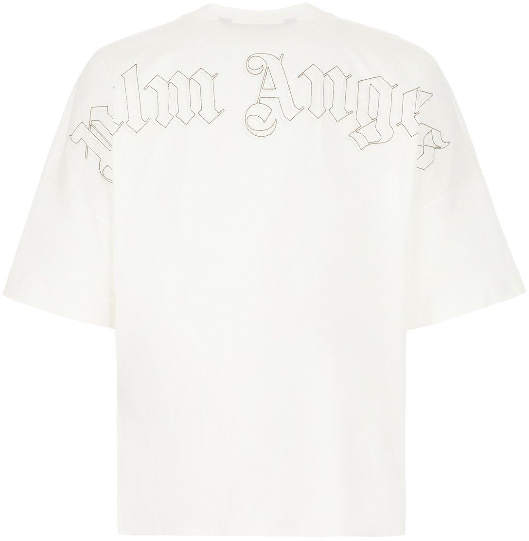 Palm Angels Palm Angels White cotton oversize t-shirt Wit