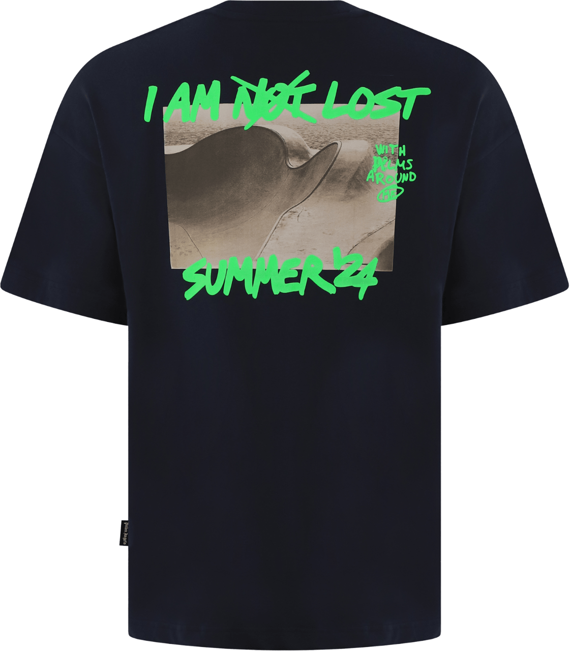 Palm Angels Heren I Am Lost T-Shirt Blauw Blauw