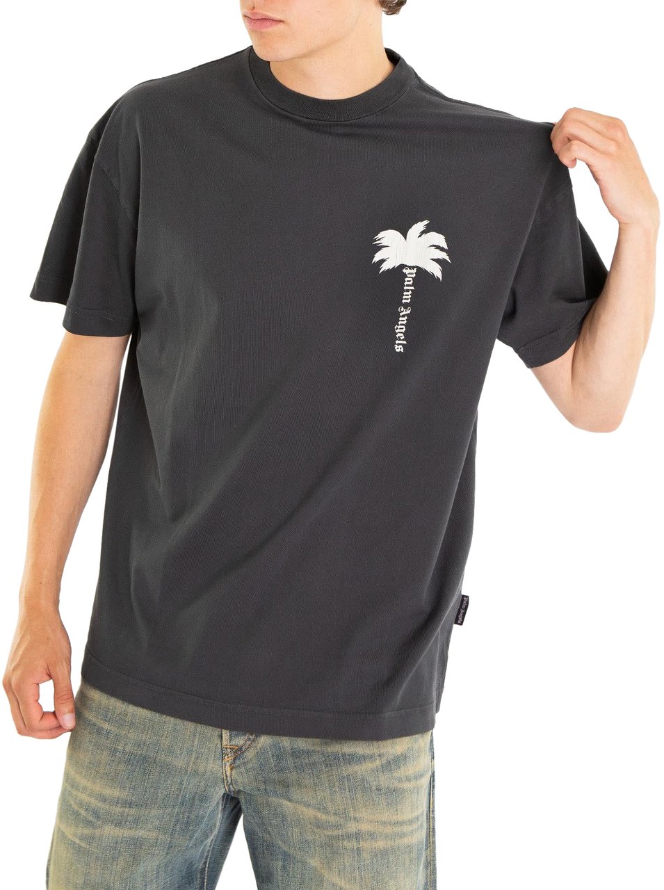 Palm Angels Heren The Palm T-Shirt Grijs Grijs