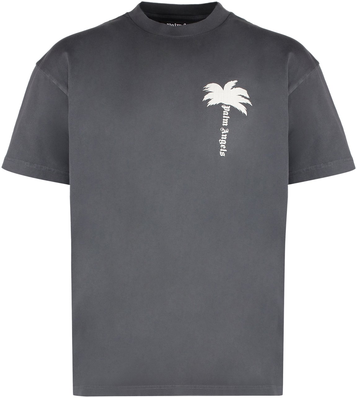 Palm Angels Cotton crew-neck T-shirt Grijs