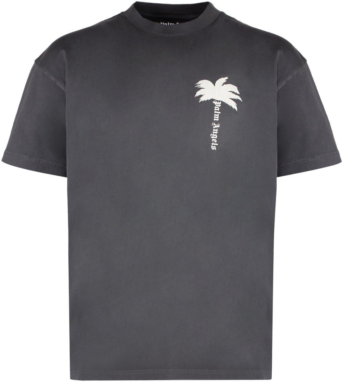 Palm Angels Cotton crew-neck T-shirt Grijs