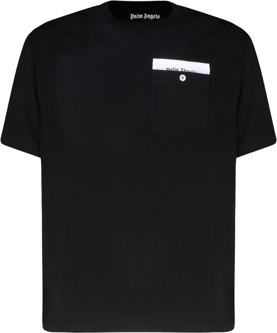 Palm Angels T-shirt girocollo sartoriale nera Zwart