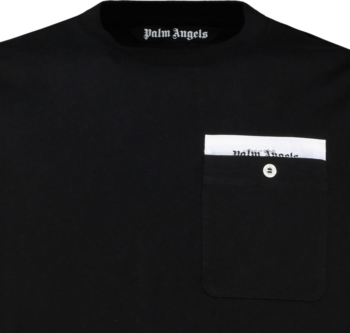 Palm Angels T-shirt girocollo sartoriale nera Zwart