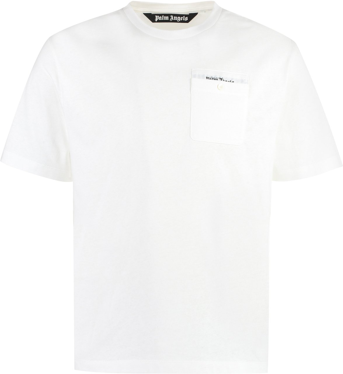 Palm Angels Cotton crew-neck T-shirt Wit