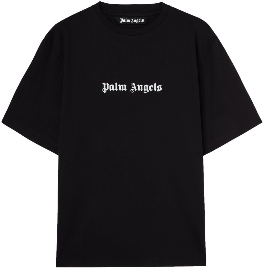 Palm Angels Palm Angels T-shirt E Polo Nero E Bianco Zwart