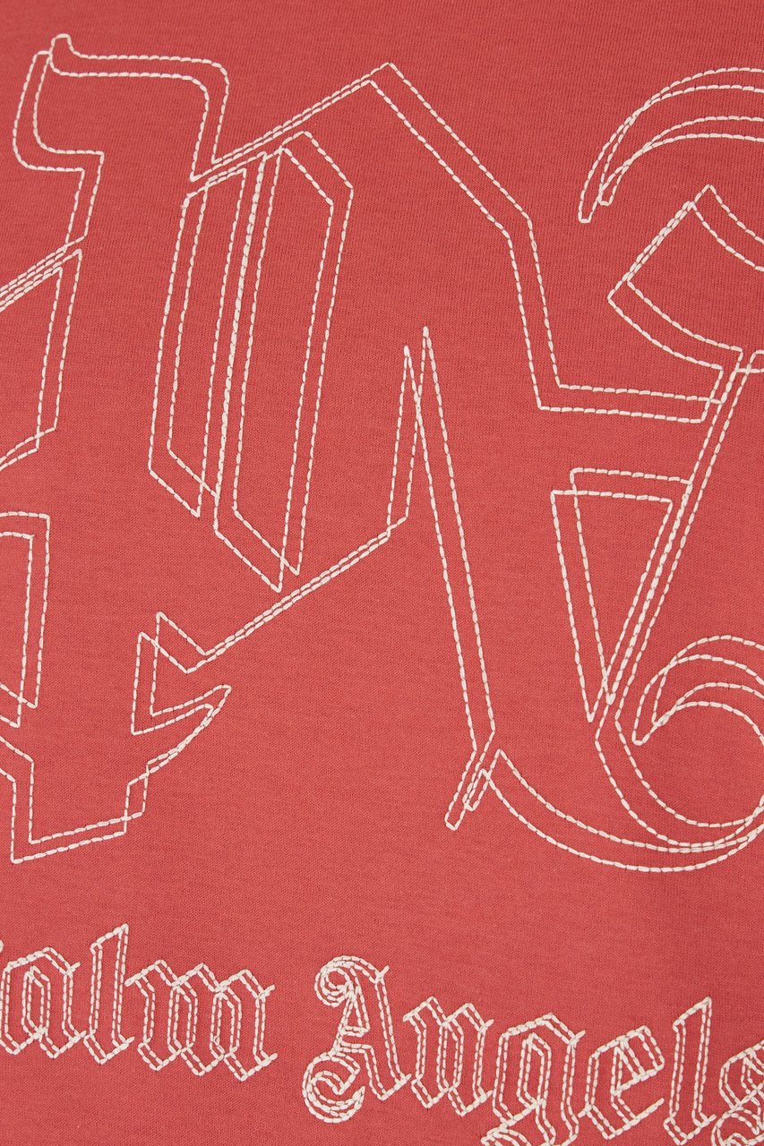 Palm Angels Palm Angels Red cotton oversize t-shirt Rood