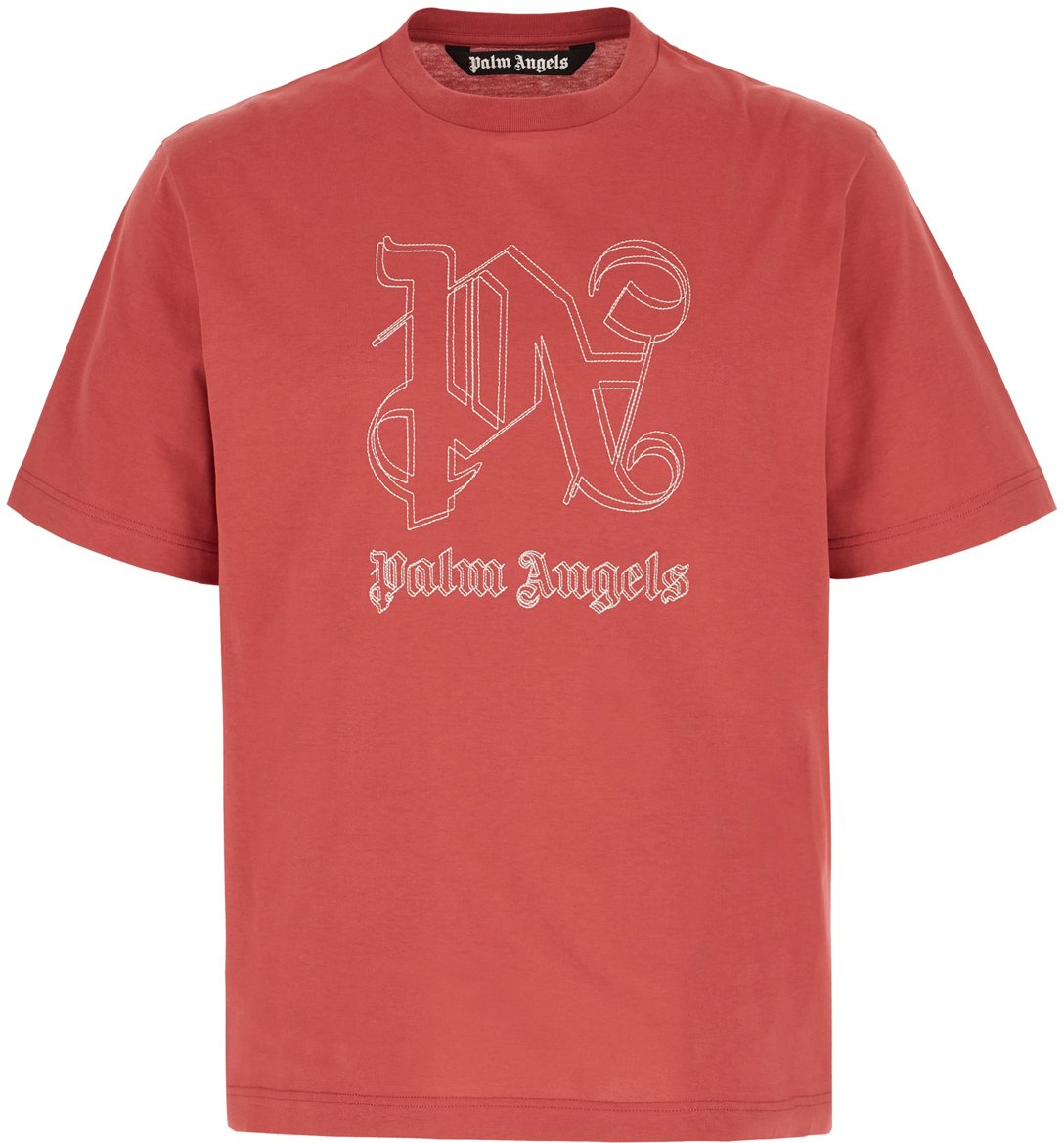 Palm Angels Palm Angels Red cotton oversize t-shirt Rood