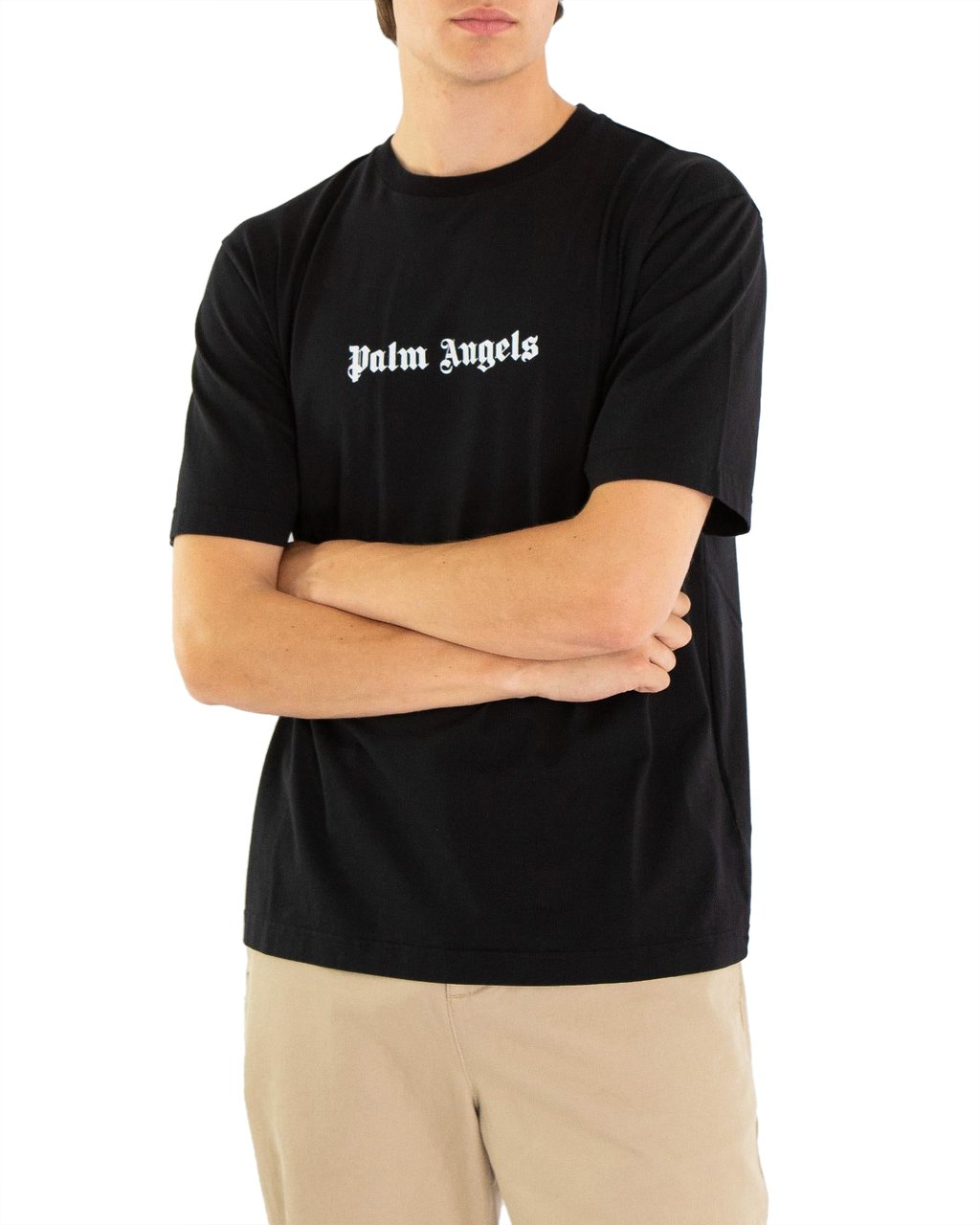 Palm Angels Palm Angels Black cotton t-shirt Zwart