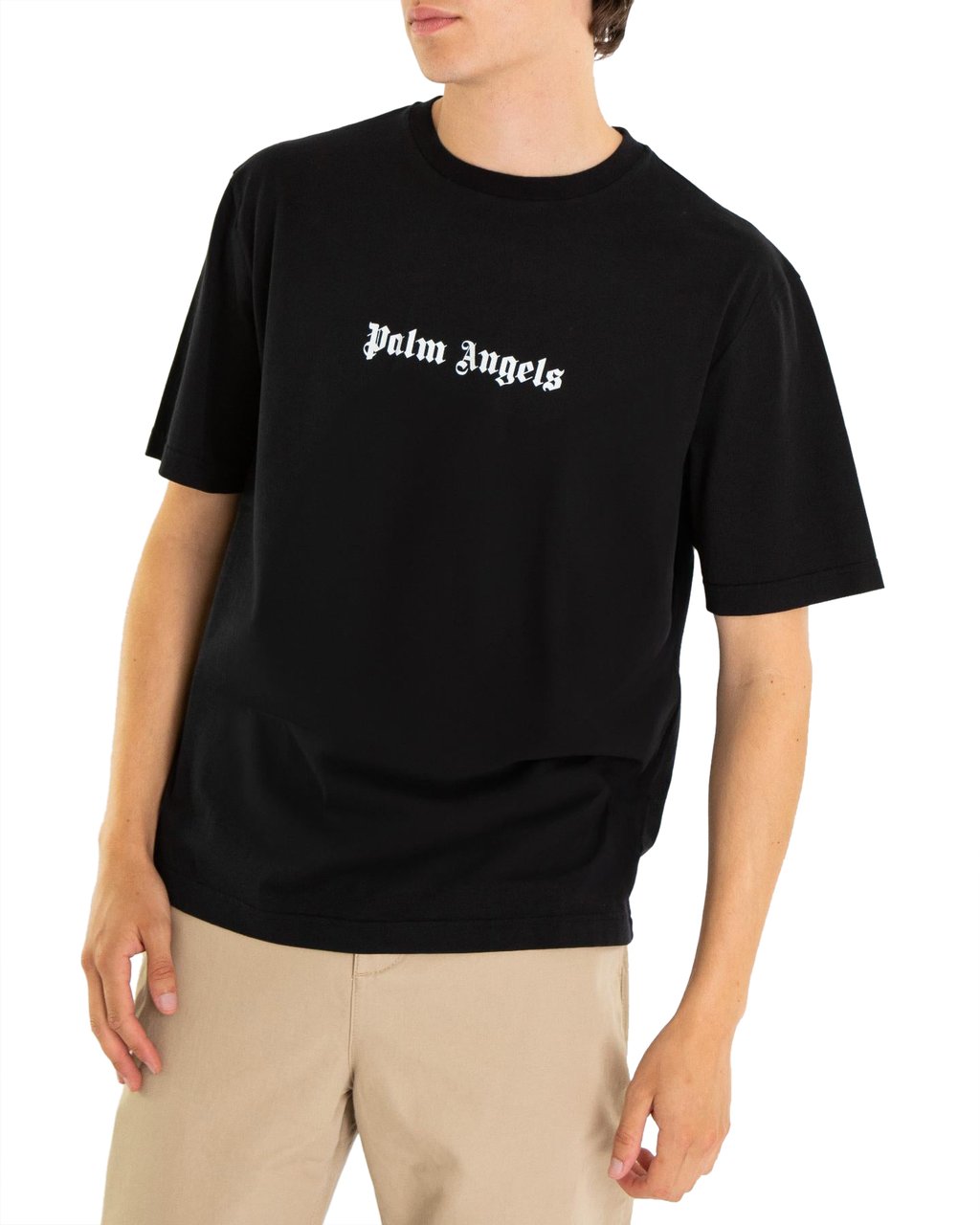 Palm Angels Palm Angels Black cotton t-shirt Zwart