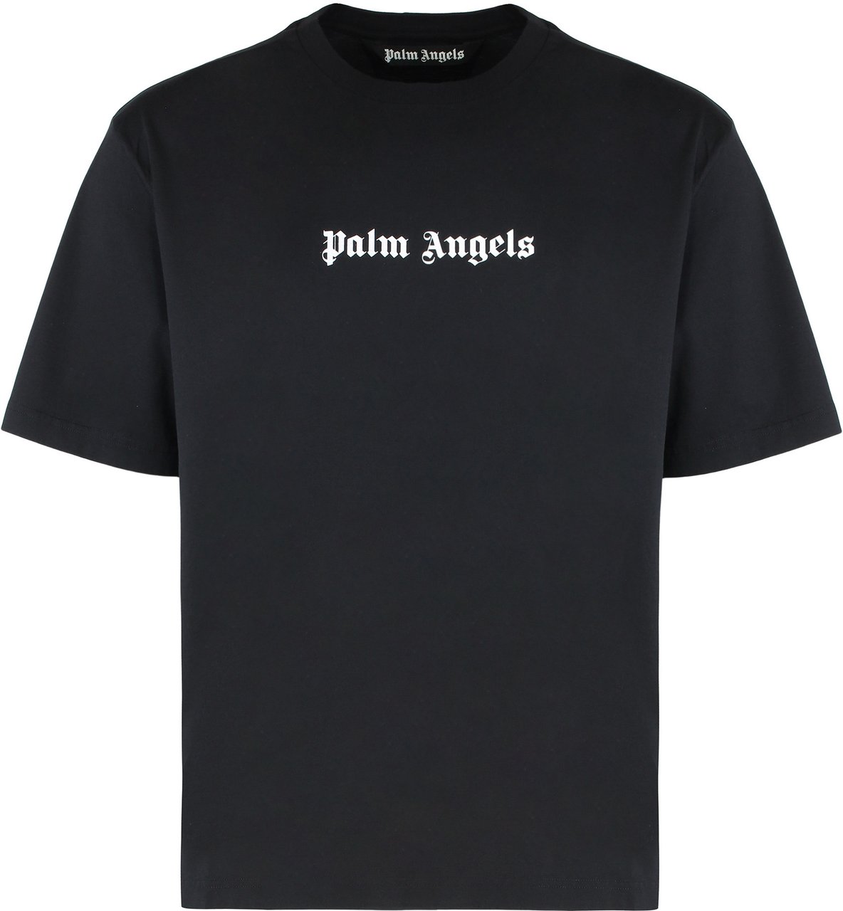 Palm Angels Crewneck T-shirt in cotton Zwart
