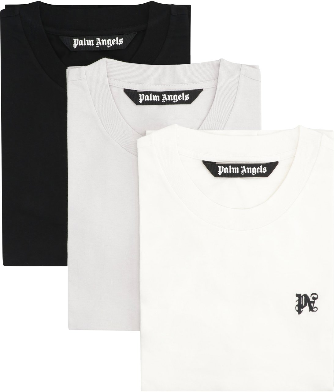 Palm Angels Set of three crew-neck t-shirts in cotton Divers