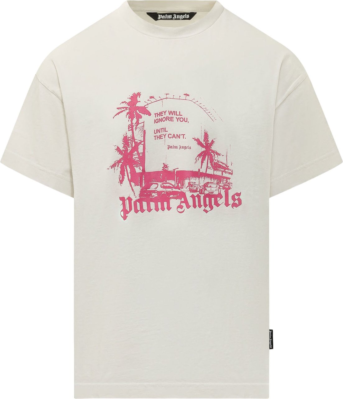 Palm Angels T-shirt Statement con Stampa Grafica Wit