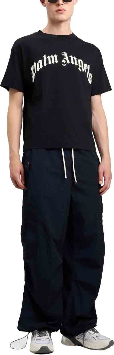 Palm Angels T-Shirts And Polos Black Off White Zwart