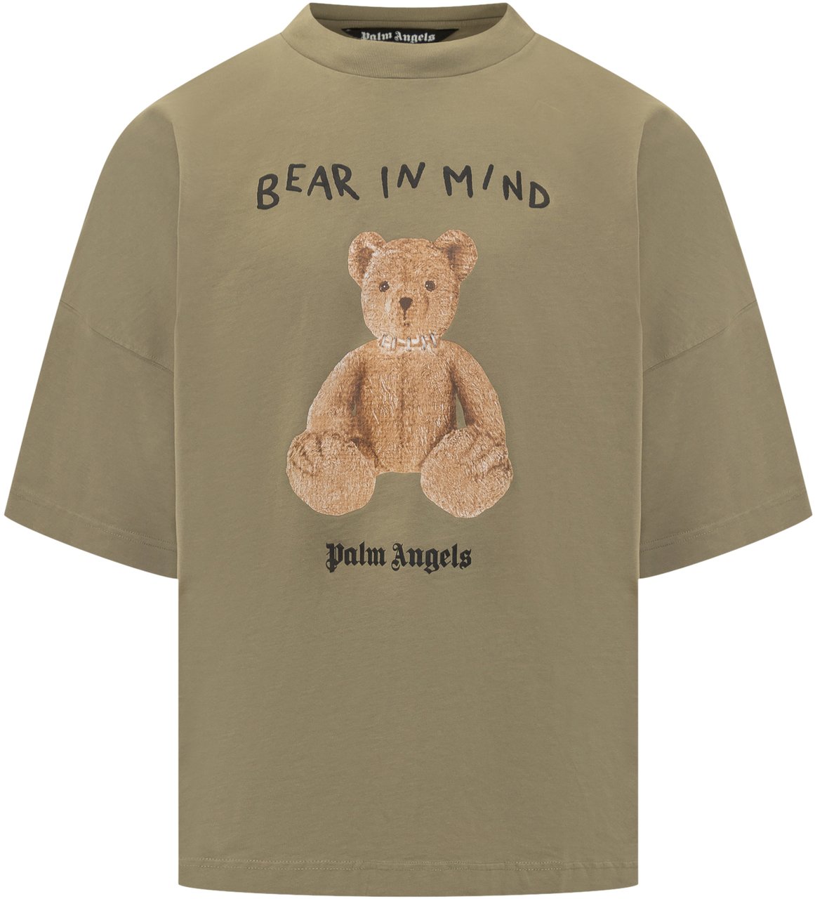 Palm Angels Palm Angels T-Shirt Bear In Mind Oliva Groen