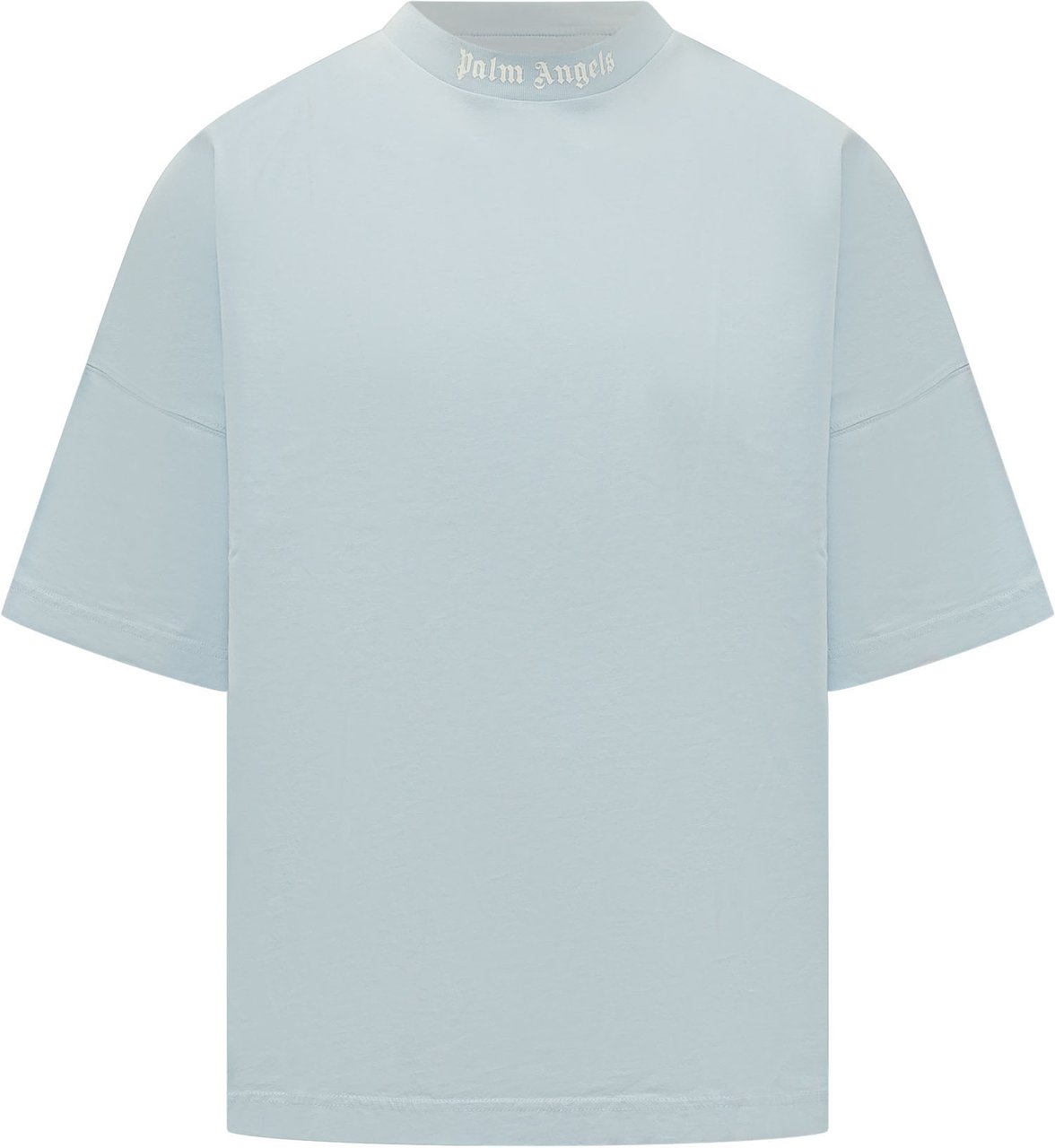 Palm Angels T-Shirts And Polos Baby Blue Off White Lichtblauw