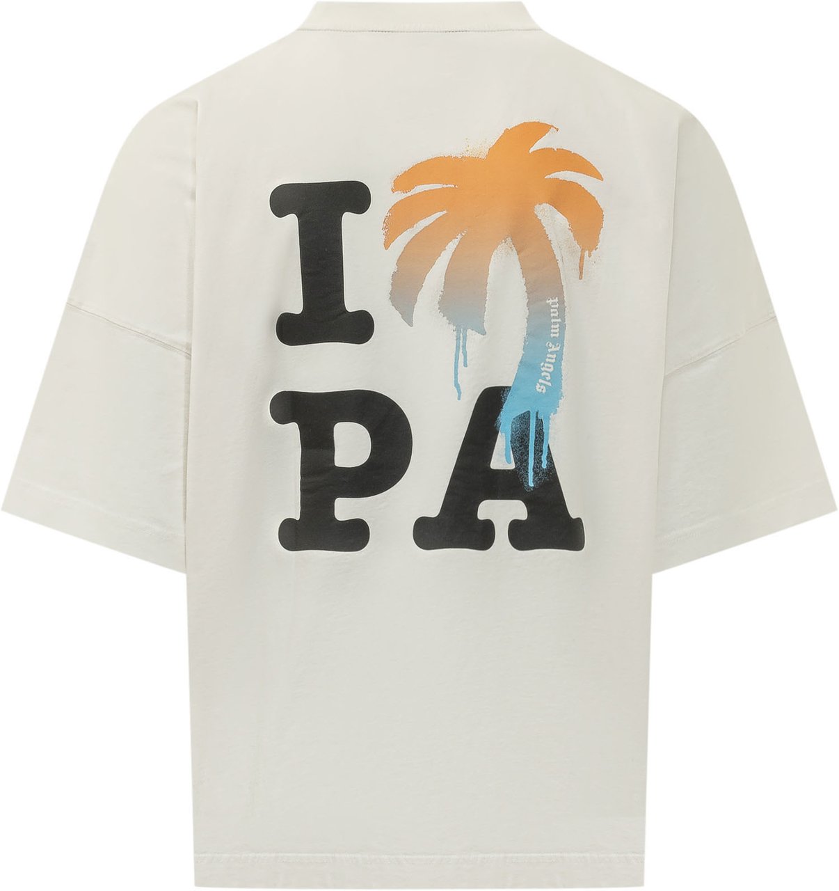 Palm Angels T-shirt Over I Love PA con Stampa Wit