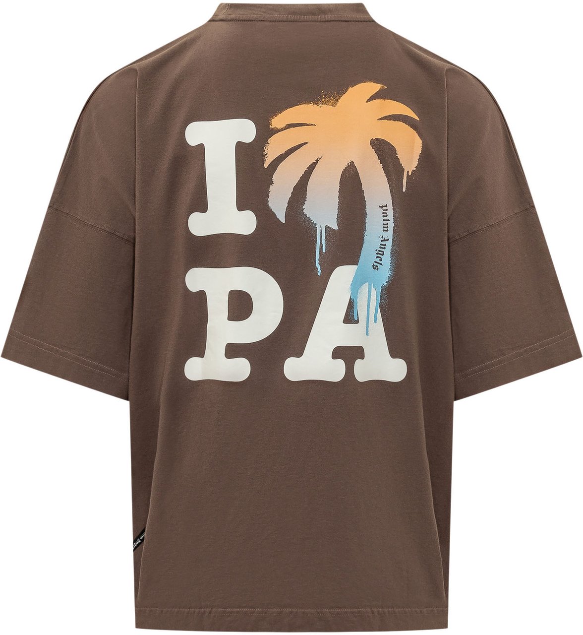 Palm Angels T-shirt Over I Love PA con Stampa Bruin