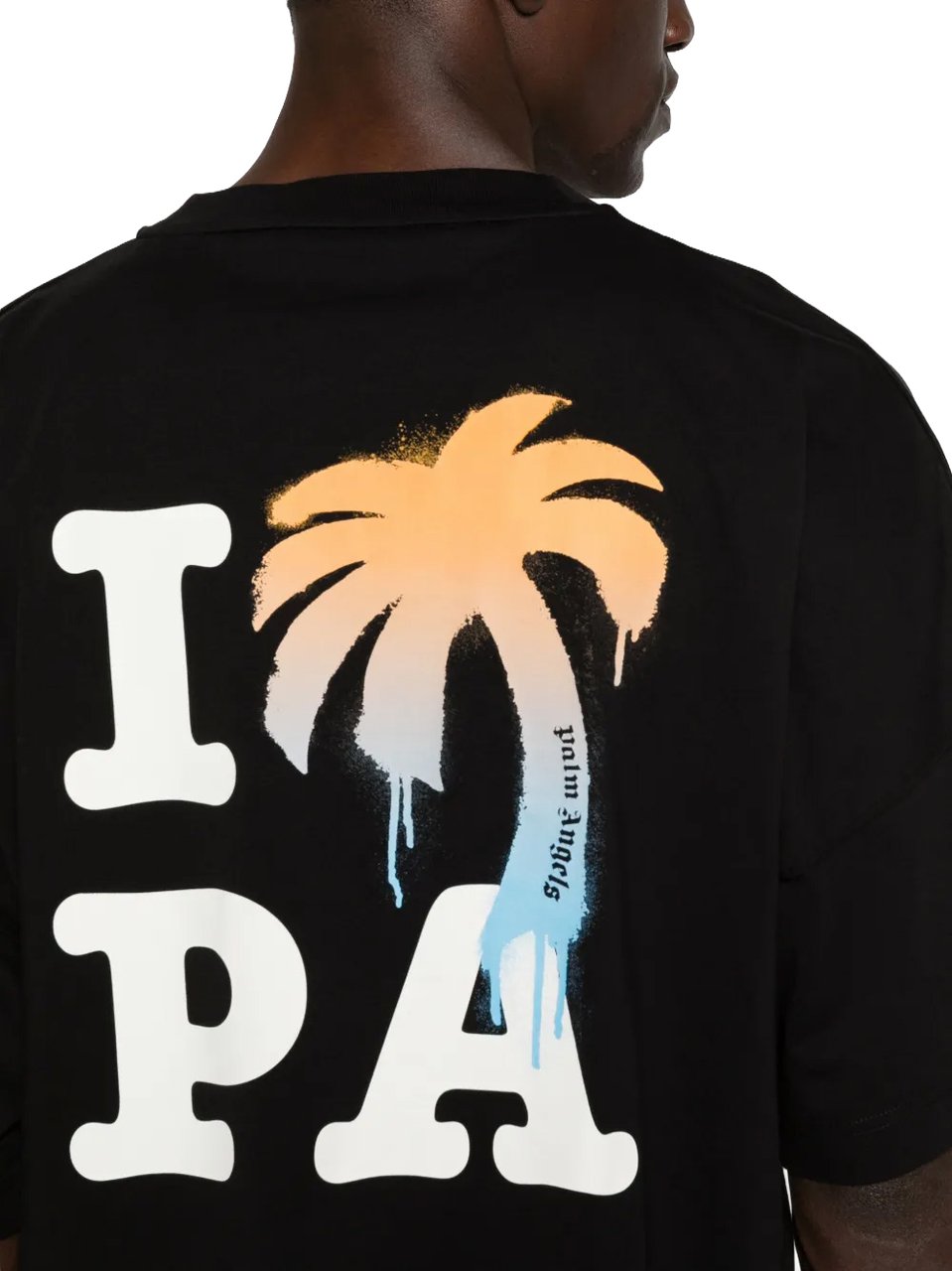 Palm Angels T-Shirts And Polos Black Donkergrijs