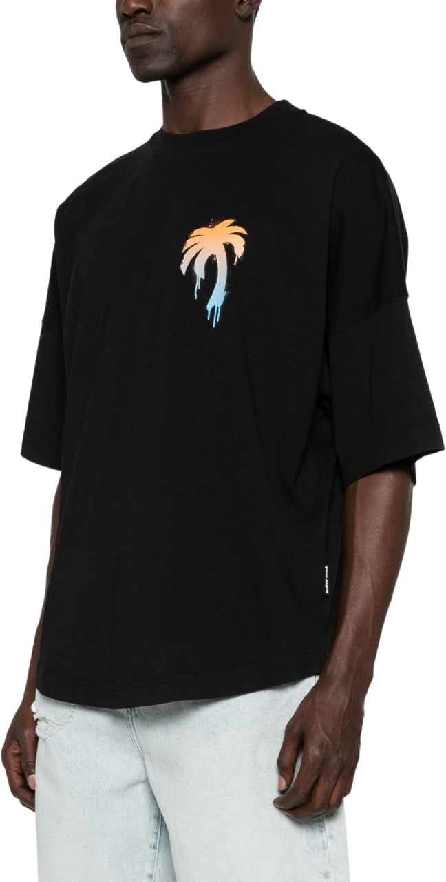 Palm Angels T-Shirts And Polos Black Donkergrijs