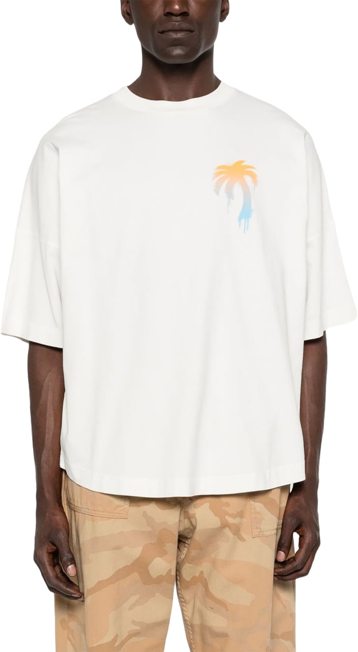 Palm Angels T-Shirts And Polos Off White Black Wit