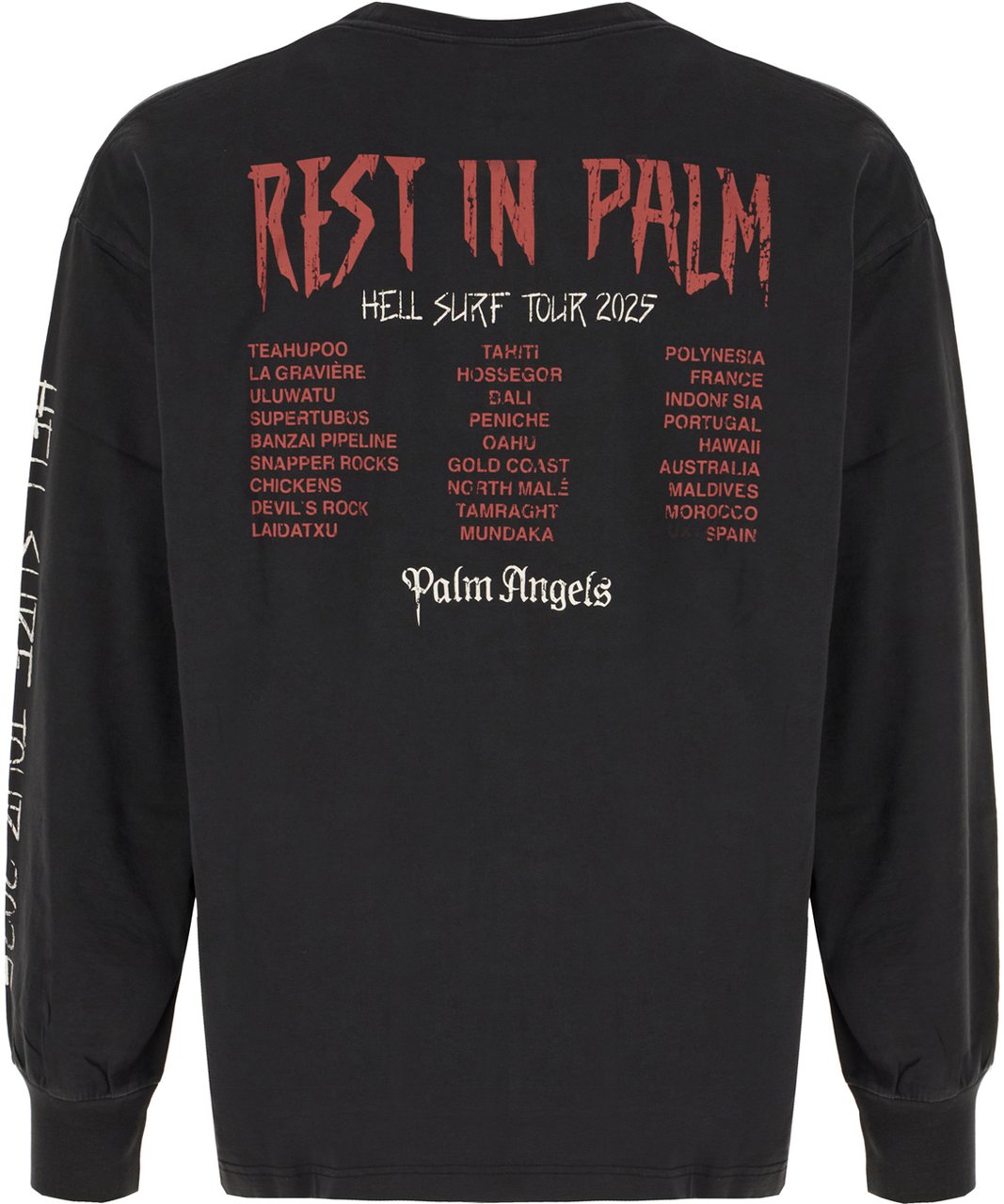 Palm Angels Palm Angels Charcoal cotton t-shirt Zwart