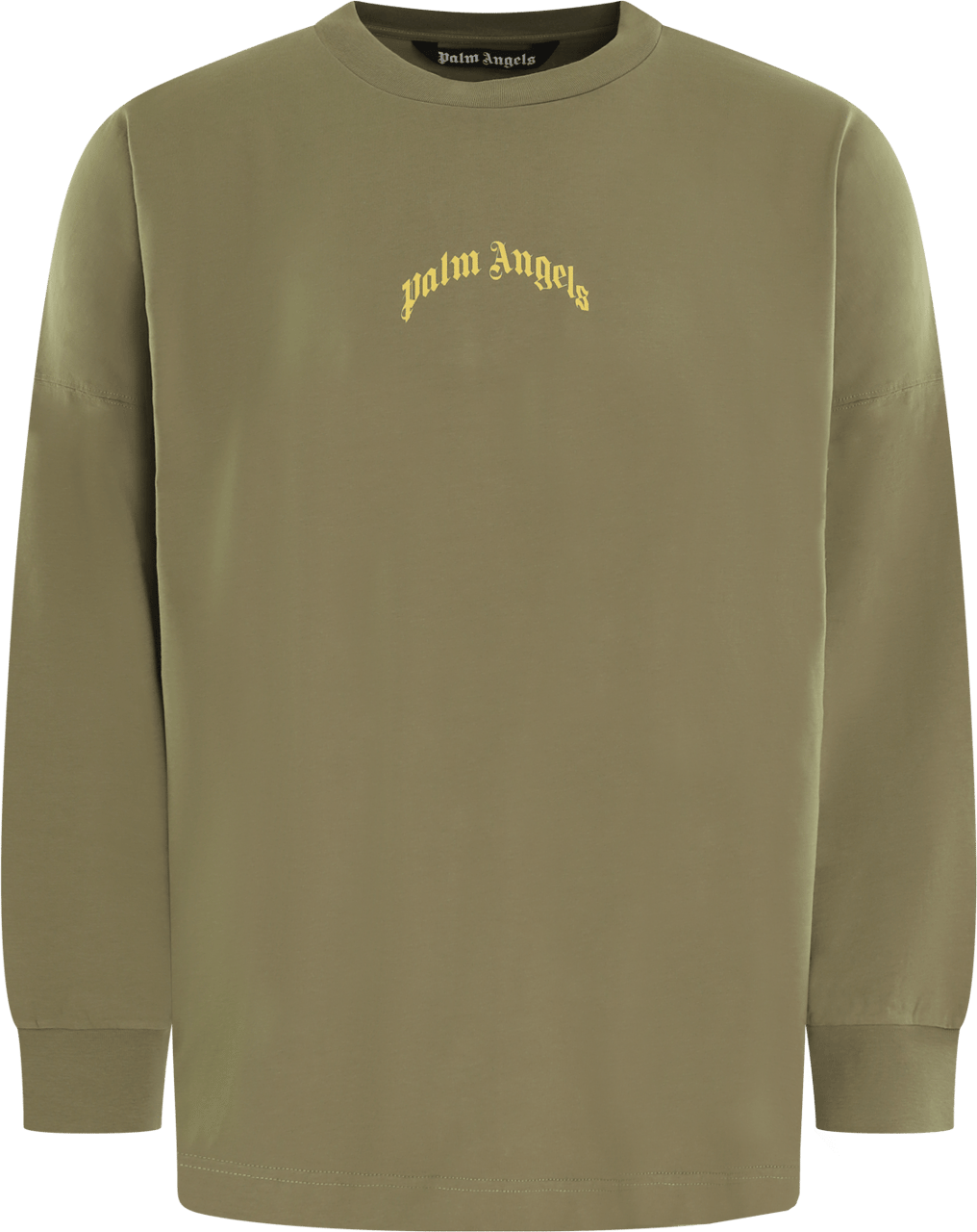Palm Angels Heren Back Curved Longsleeve Groen Groen