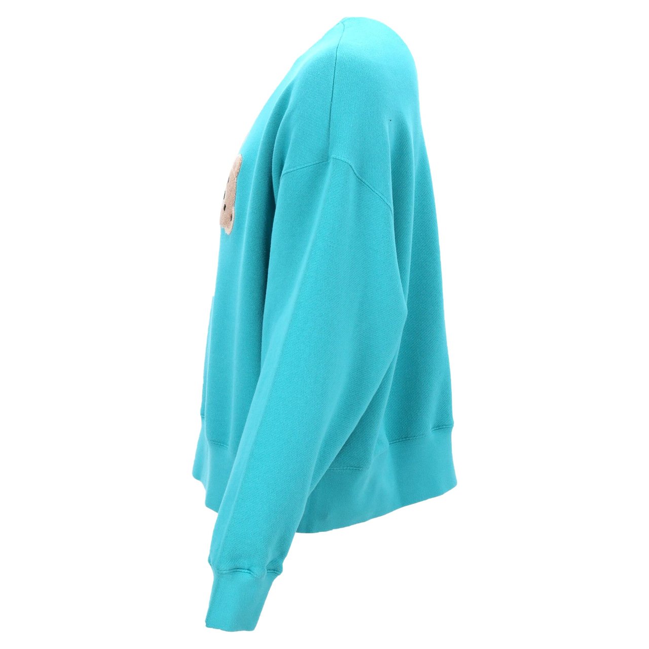Palm Angels Bear Embroidered Sweatshirt With Print And Ribbed Details Groen