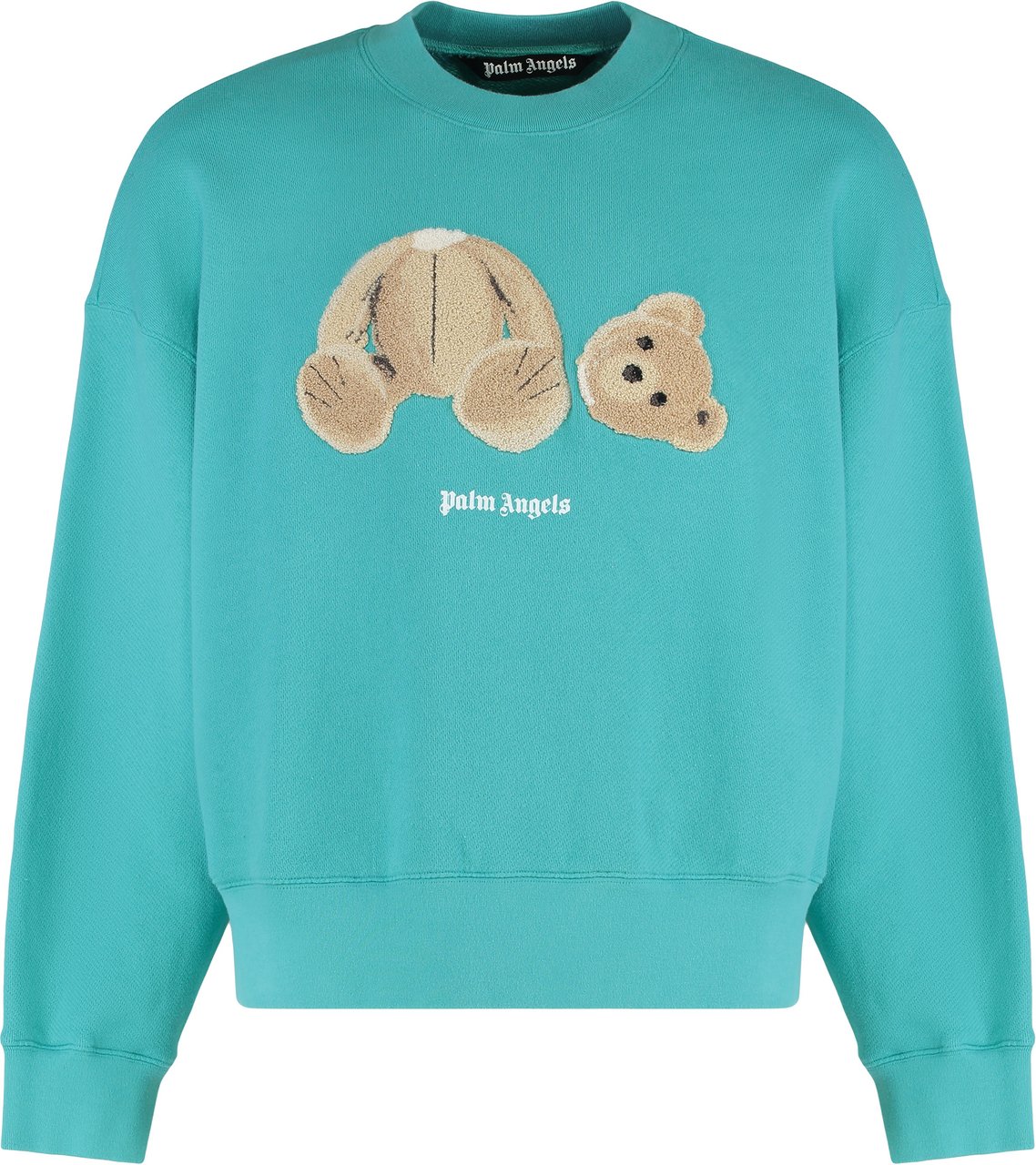 Palm Angels Crew neck sweatshirt in cotton Groen