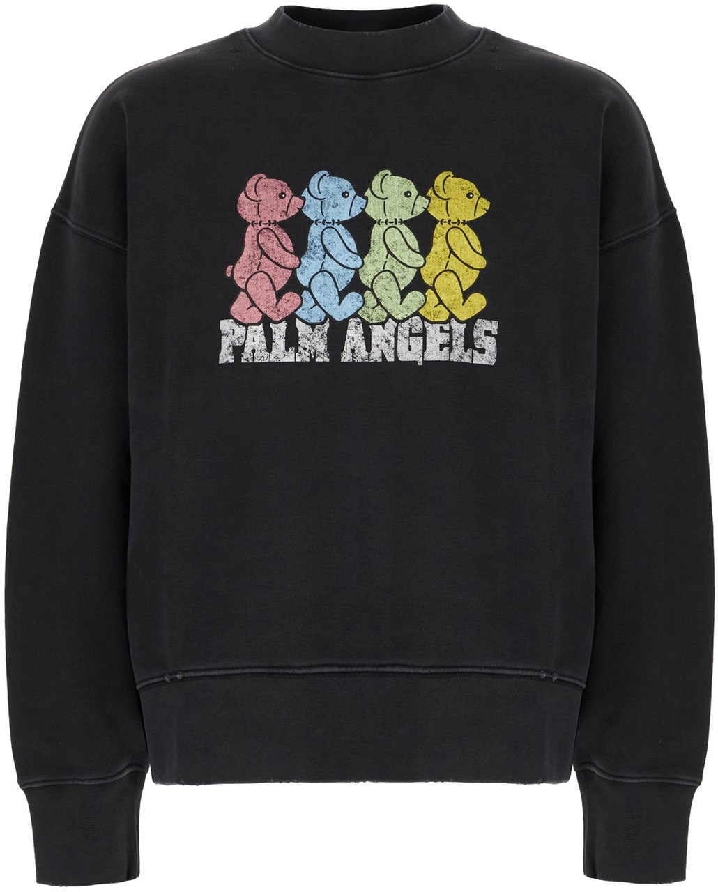 Palm Angels Palm Angels Charcoal cotton sweatshirt Zwart