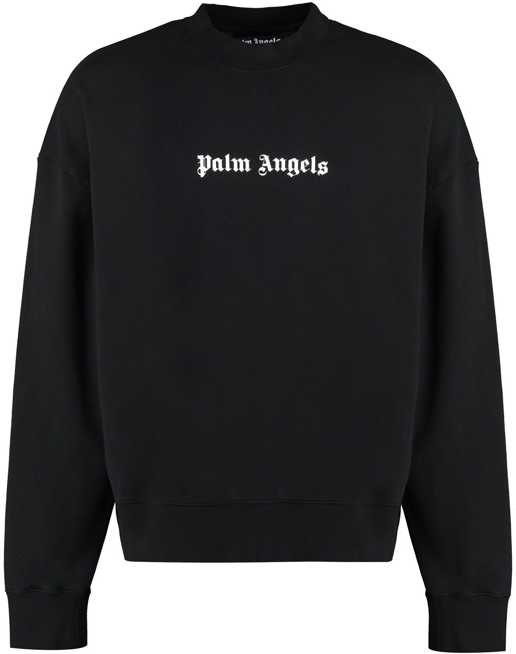 Palm Angels Cotton crew-neck sweatshirt Zwart