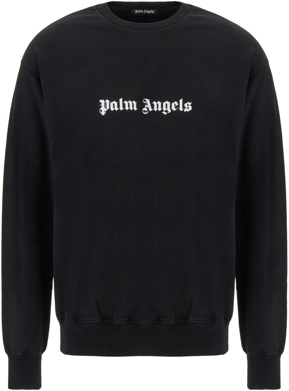 Palm Angels Palm Angels Black cotton oversize sweatshirt Zwart