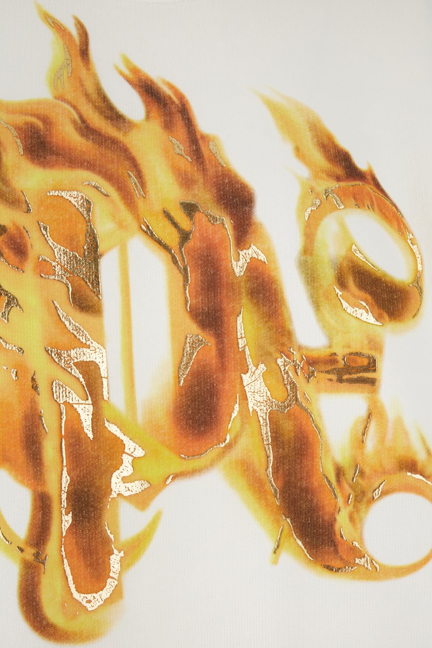 Palm Angels Palm Angels Ivory cotton sweatshirt Neutraal