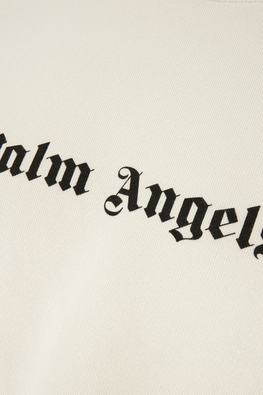 Palm Angels Palm Angels Ivory cotton oversize sweatshirt Neutraal