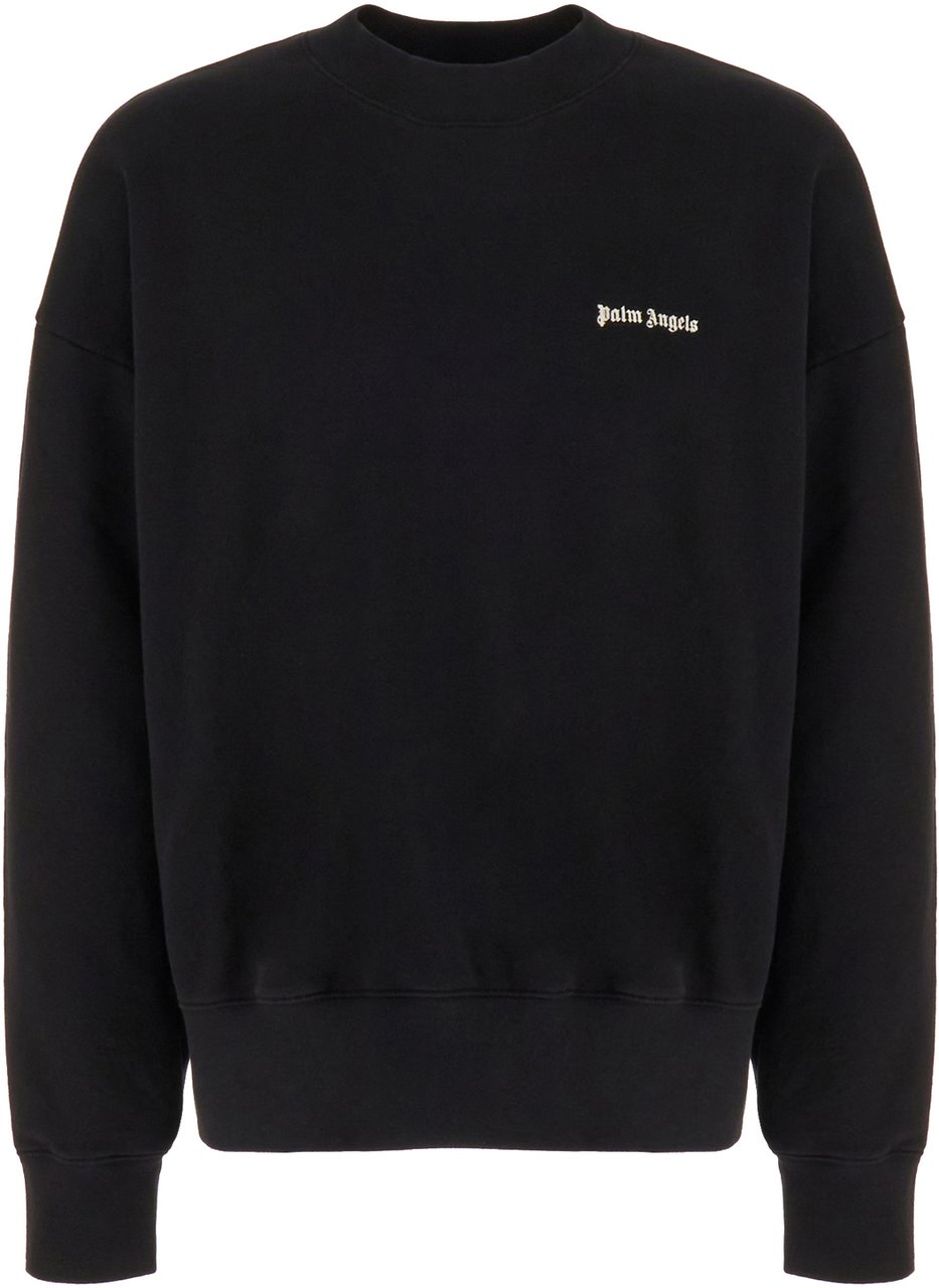 Palm Angels Palm Angels Black cotton oversize sweatshirt Zwart