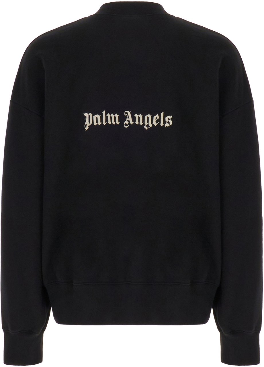 Palm Angels Palm Angels Black cotton oversize sweatshirt Zwart