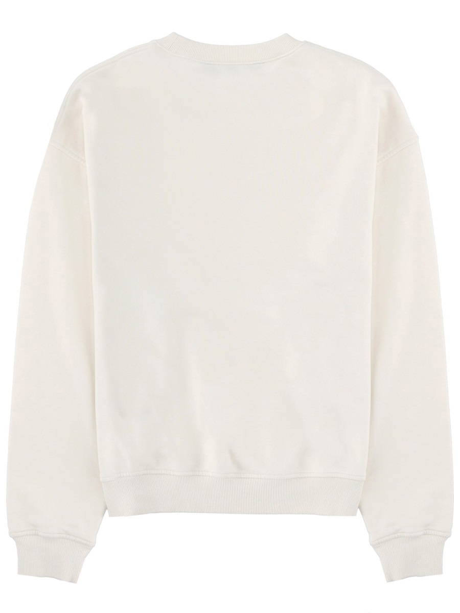 Palm Angels Crew Neckline Black Text Collar Sweatshirt Neutraal