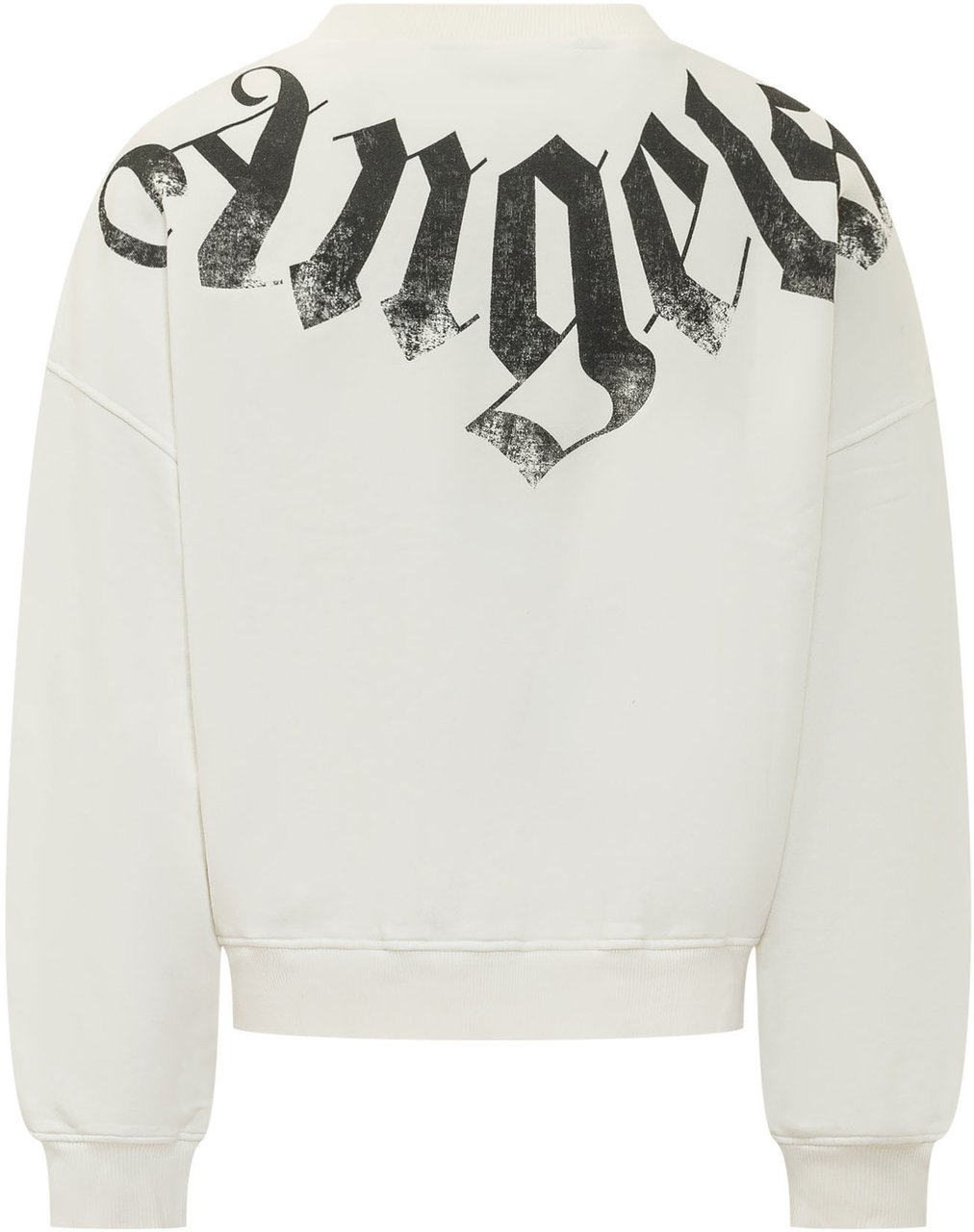 Palm Angels Felpa Loose con Logo sul Collo Wit