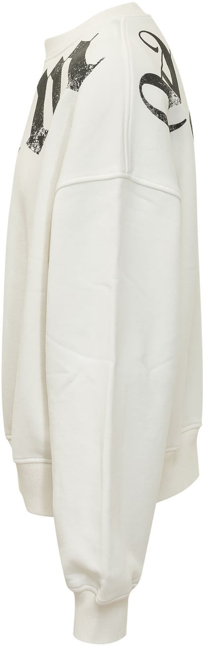 Palm Angels Felpa Loose con Logo sul Collo Wit