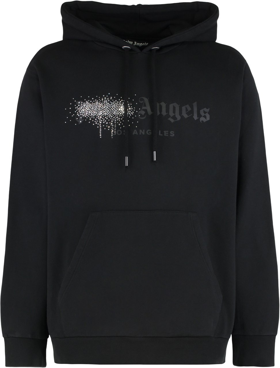 Palm Angels Hooded cotton sweatshirt Zwart