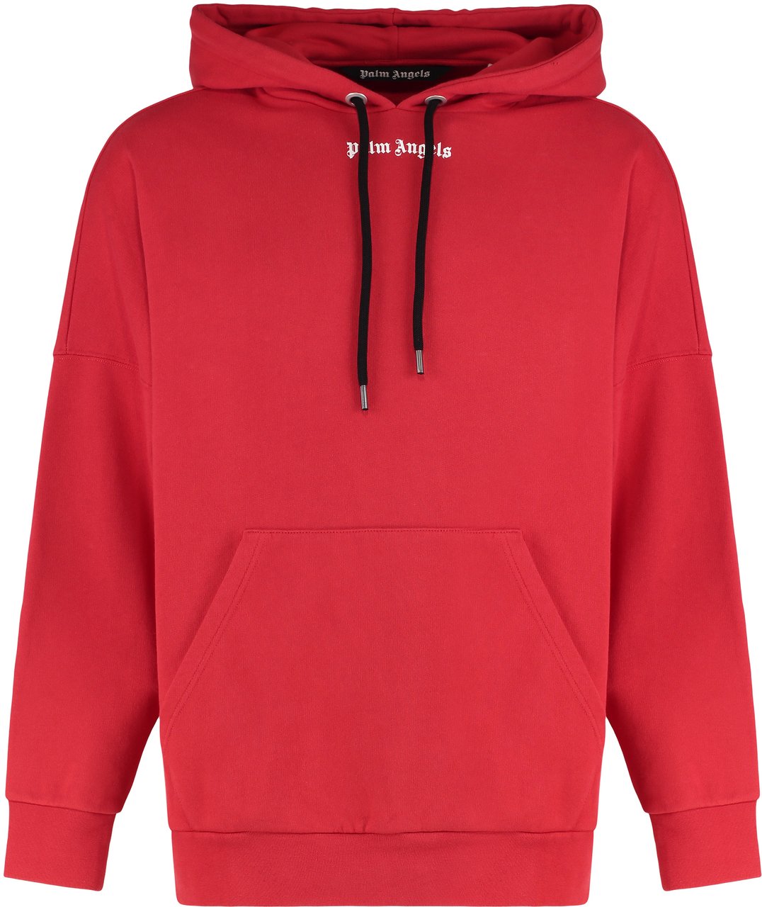Palm Angels Hooded sweatshirt in cotton with logo Rood