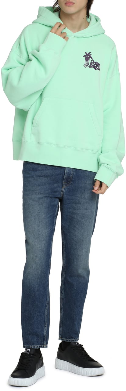 Palm Angels Cotton hoodie Groen